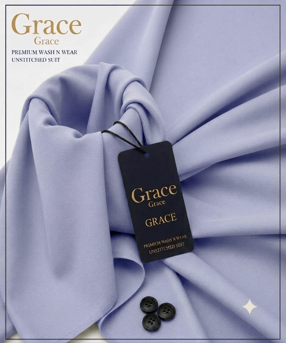 Grace Premium Wash N Wear Unstitched Suit – Lavender BlueGrace