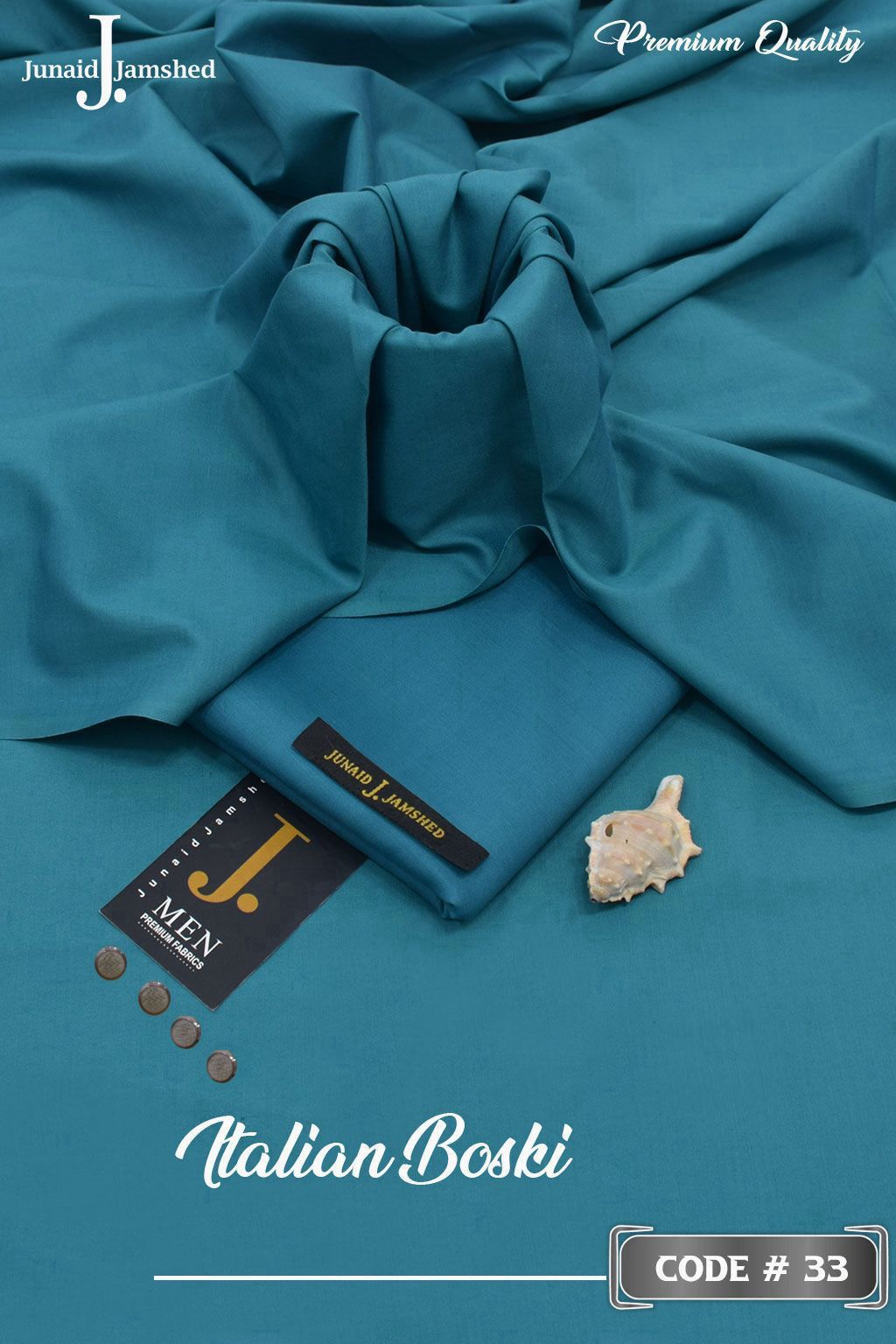 Premium Teal Blue Wash & Wear Fabric – Men's Unstitched Suit (Code #33)