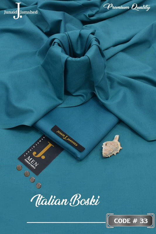 Premium Teal Blue Wash & Wear Fabric – Men's Unstitched Suit (Code #33)