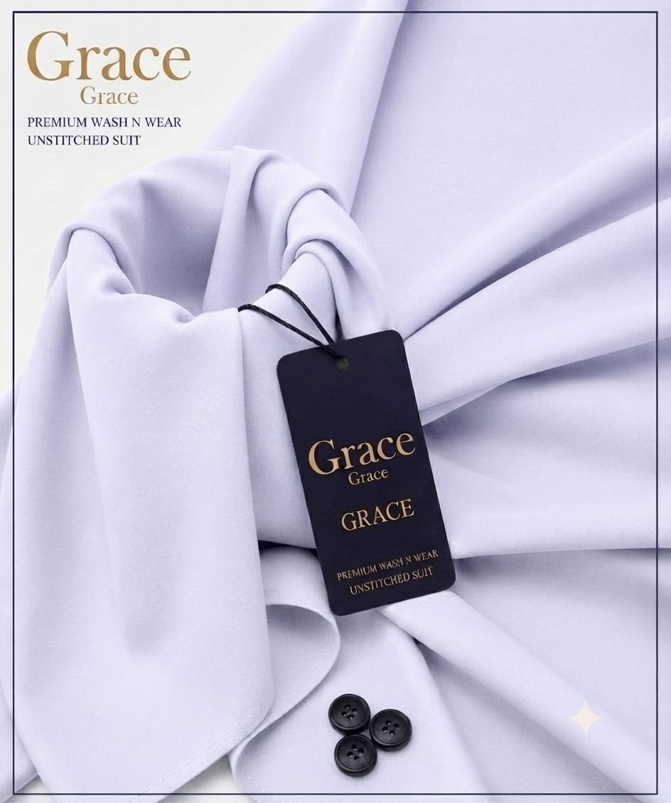 Grace Premium Wash N Wear Unstitched Suit – White